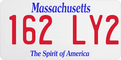 MA license plate 162LY2
