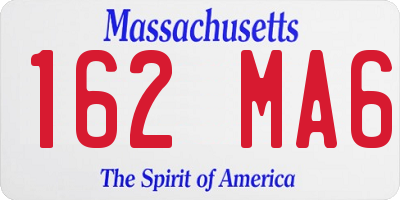 MA license plate 162MA6