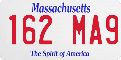MA license plate 162MA9
