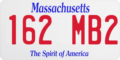 MA license plate 162MB2