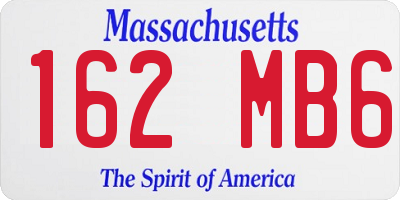 MA license plate 162MB6