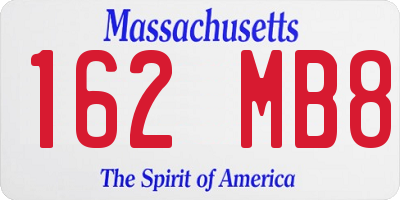 MA license plate 162MB8