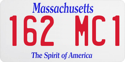 MA license plate 162MC1