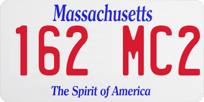 MA license plate 162MC2