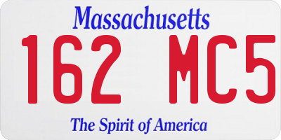 MA license plate 162MC5