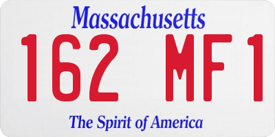 MA license plate 162MF1