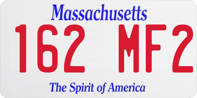 MA license plate 162MF2