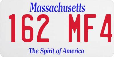 MA license plate 162MF4