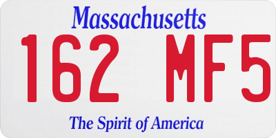 MA license plate 162MF5