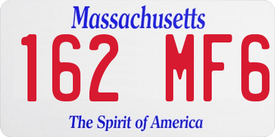 MA license plate 162MF6