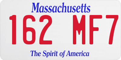 MA license plate 162MF7