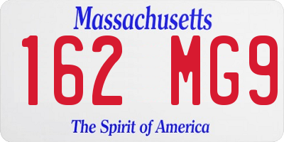 MA license plate 162MG9