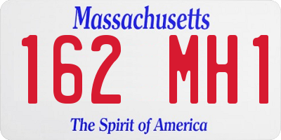 MA license plate 162MH1