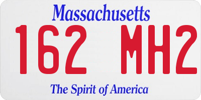 MA license plate 162MH2