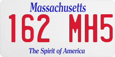 MA license plate 162MH5
