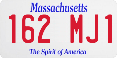 MA license plate 162MJ1