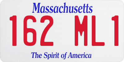 MA license plate 162ML1