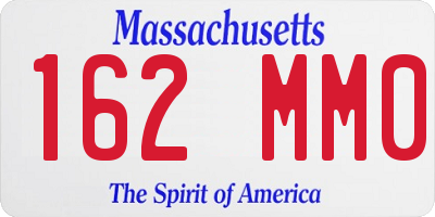 MA license plate 162MM0