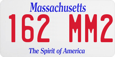 MA license plate 162MM2