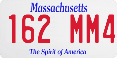 MA license plate 162MM4