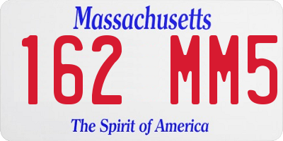 MA license plate 162MM5