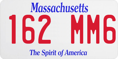 MA license plate 162MM6
