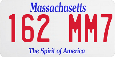 MA license plate 162MM7