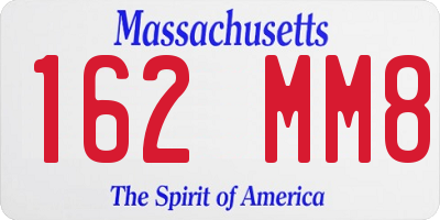 MA license plate 162MM8