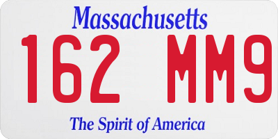 MA license plate 162MM9