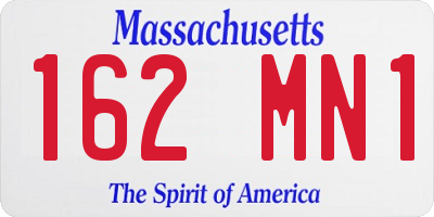 MA license plate 162MN1