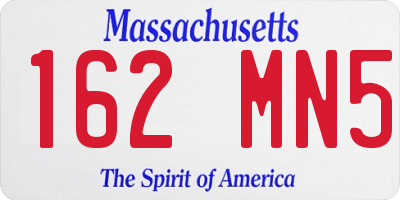 MA license plate 162MN5
