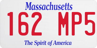 MA license plate 162MP5