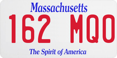 MA license plate 162MQ0