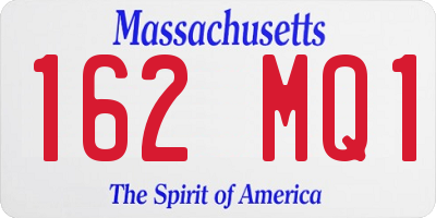 MA license plate 162MQ1