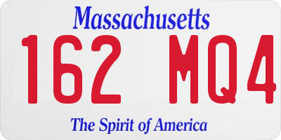 MA license plate 162MQ4