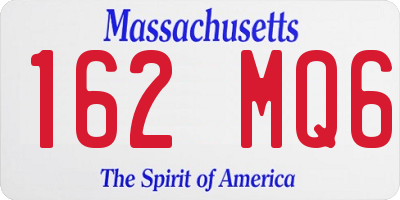 MA license plate 162MQ6