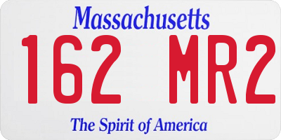 MA license plate 162MR2