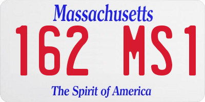 MA license plate 162MS1