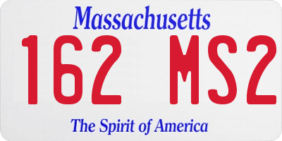 MA license plate 162MS2
