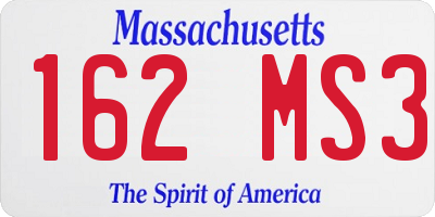 MA license plate 162MS3