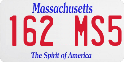 MA license plate 162MS5