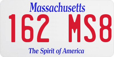 MA license plate 162MS8