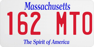MA license plate 162MT0
