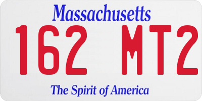 MA license plate 162MT2