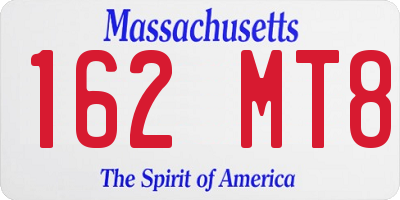 MA license plate 162MT8