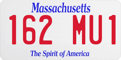 MA license plate 162MU1