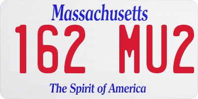 MA license plate 162MU2