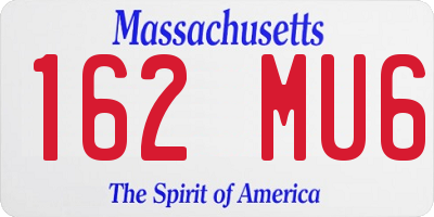 MA license plate 162MU6