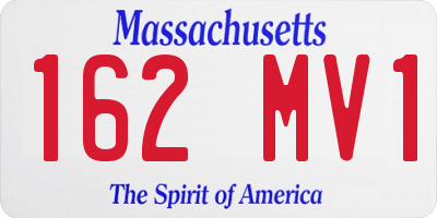 MA license plate 162MV1
