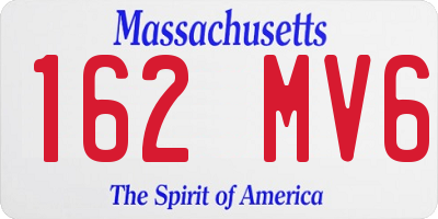 MA license plate 162MV6